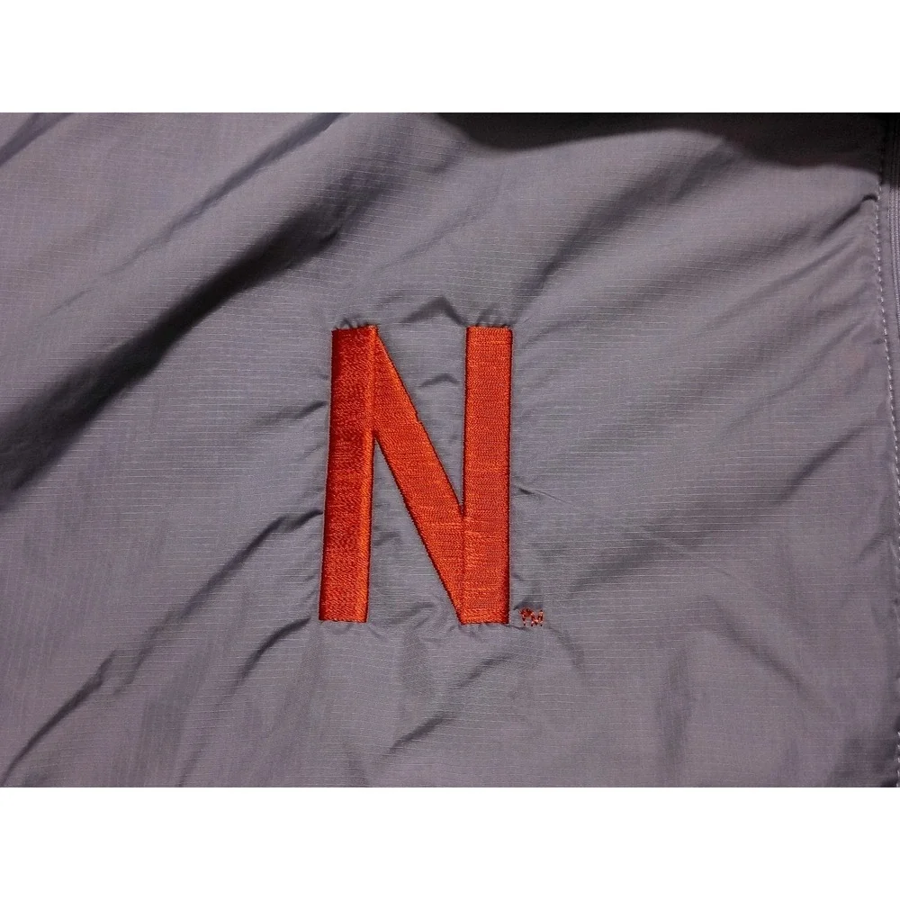 ADIDAS Nebraska Cornhuskers Quilted Insulated Jacket‎ Gray 2XLT XXL 2XL Tall